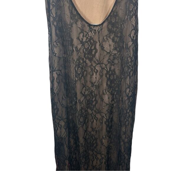 ASOS DESIGN Black Lace Cami Slip Maxi Dress Sz M NWOT Evening Gown - Picture 11 of 16